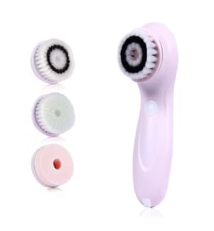 Brosse 3 en 1 nettoyante, exfoliante et démaquillante Rechargeable - Rose clair