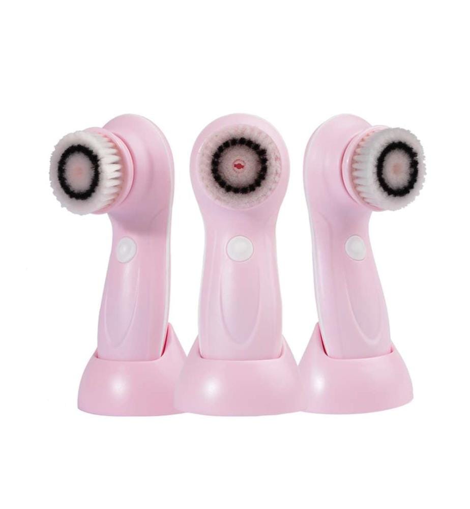 Brosse 3 en 1 nettoyante, exfoliante et démaquillante Rechargeable - Rose clair