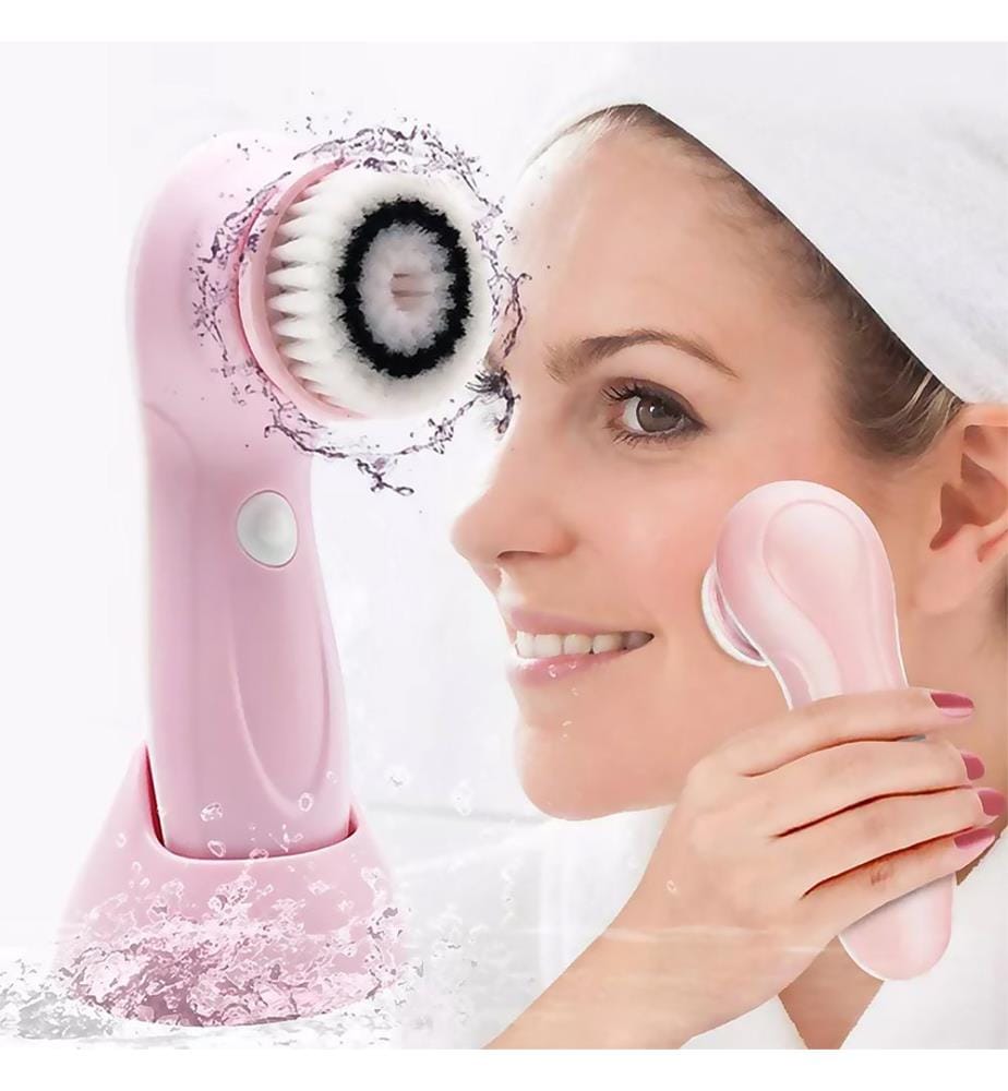 Brosse nettoyante, exfoliante et démaquillante pour le visage 3 en 1