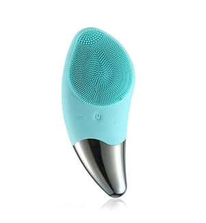 Brosse nettoyante sonique en silicone pour le visage avec massage - Turquoise