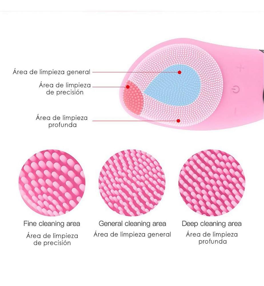 Brosse nettoyante sonique en silicone pour le visage avec massage - Turquoise