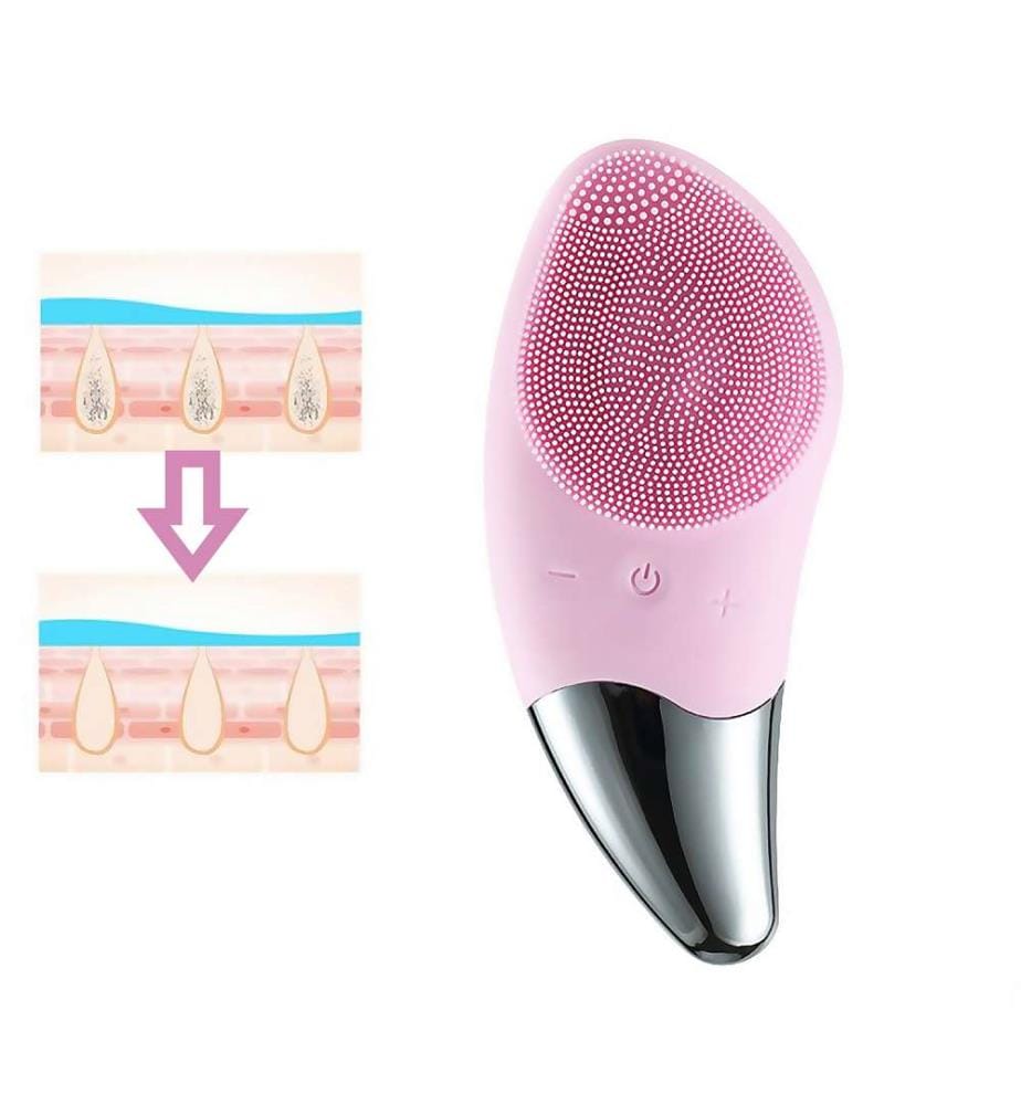 Brosse nettoyante sonique en silicone pour le visage avec massage - Turquoise