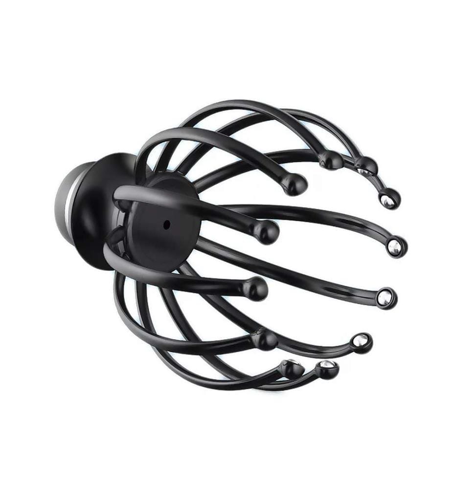 Masseur électrique avec vibrations pour la tête, le cuir chevelu et le corps Batterie rechargeable - Noir