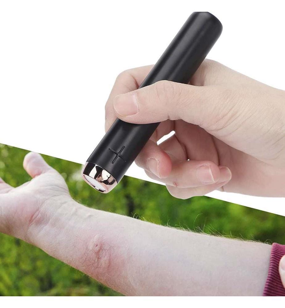 Electronic anti-insect bite device. Anti-insect-bite pen with chemical-free treatment - Black