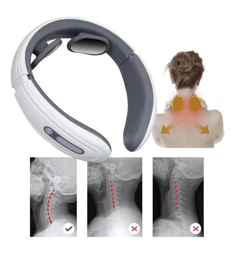 Masseur de cou JT-700 avec mode chaleur et impulsion - Blanc