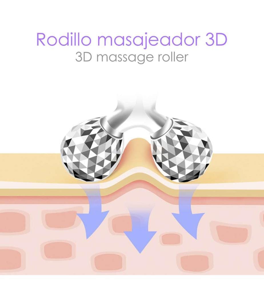Rouleau de massage 3D Lifting visage étirement - Silver