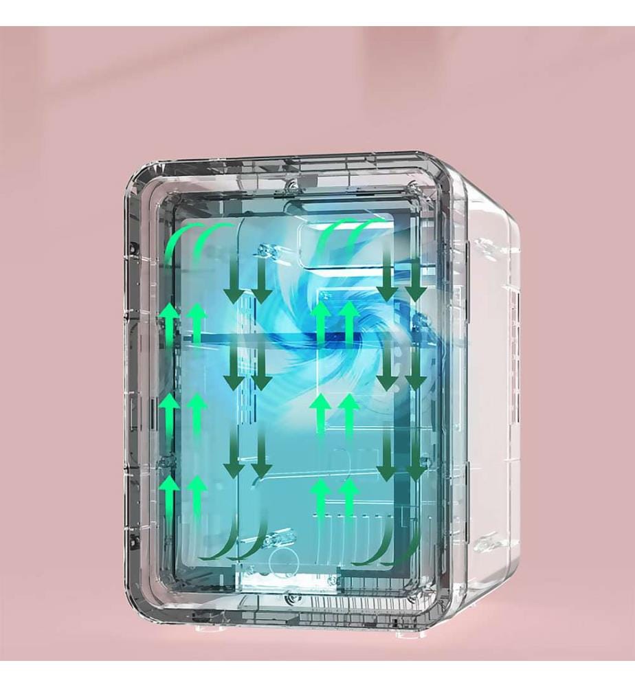 Réfrigérateur de beauté, mini réfrigérateur de maquillage portable 8 litres Mode chaud ou froid (2-65° C) - Blanc