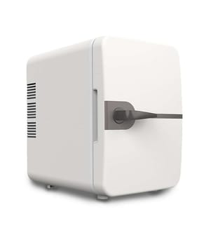 Réfrigérateur de beauté, mini réfrigérateur de maquillage portable de 6 litres Mode froid et mode chaud Alimentation USB - Blanc