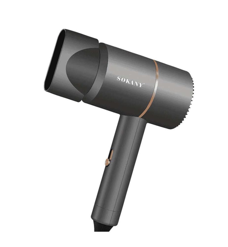 Sèche-cheveux professionnel 1200w Haute puissance, 2 vitesses et 2 températures de chauffe, avec concentrateur - Noir