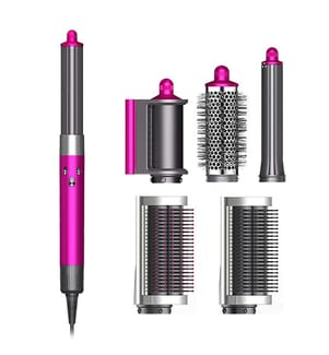 Brosse à air chaud professionnelle 6 en 1 avec têtes Technologie Airflow avec 3 niveaux de vitesse et 3 niveaux de température - Gris foncé