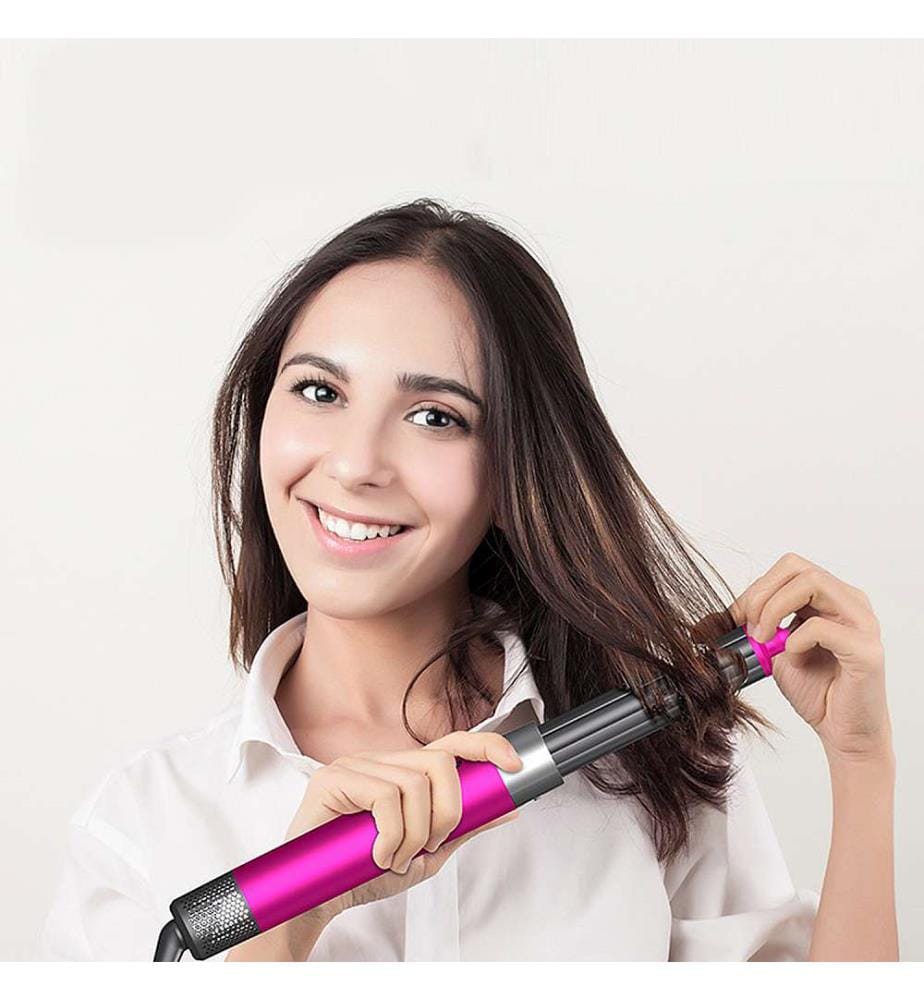 Brosse à air chaud professionnelle 6 en 1 avec têtes Technologie Airflow avec 3 niveaux de vitesse et 3 niveaux de température - Gris foncé
