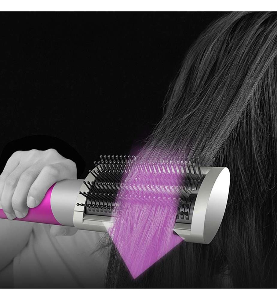 Brosse à air chaud professionnelle 6 en 1 avec têtes Technologie Airflow avec 3 niveaux de vitesse et 3 niveaux de température - Gris foncé