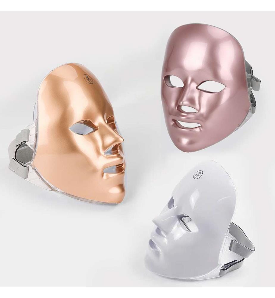 Masque tactile avec lumière LED Traitement 7 couleurs - Or