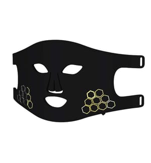 Masque de traitement du visage à lumière LED avec 4 couleurs - Noir