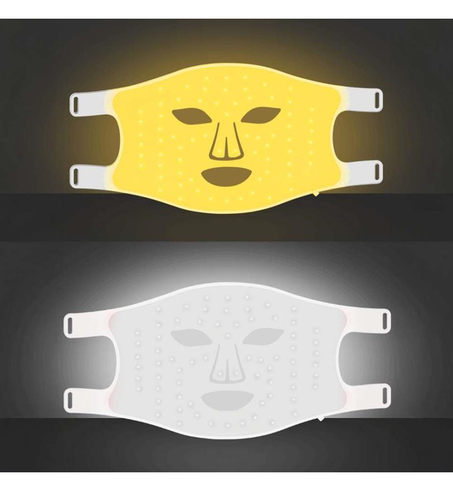 Masque de traitement du visage à lumière LED avec 4 couleurs - Noir