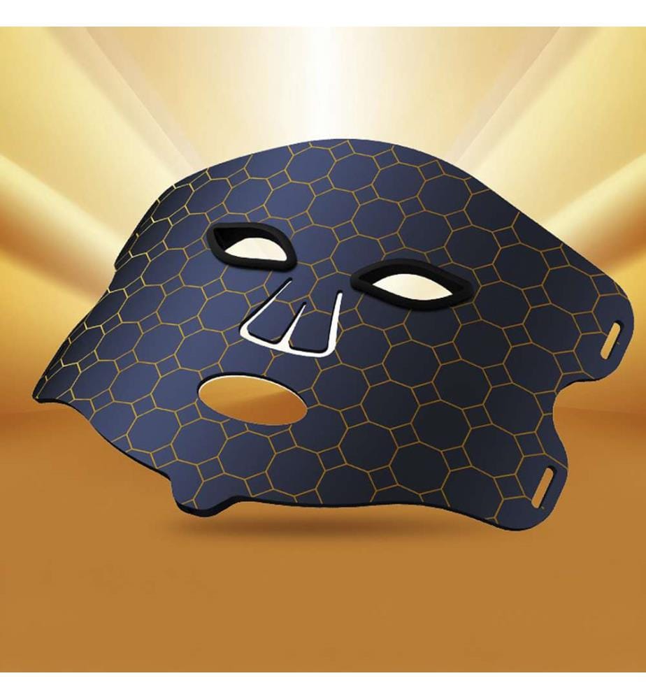 Masque facial de traitement par lumière LED, rajeunisseur de peau par vibration photonique Avec 4 modes d'utilisation et 3 niveaux de luminosité - Noir