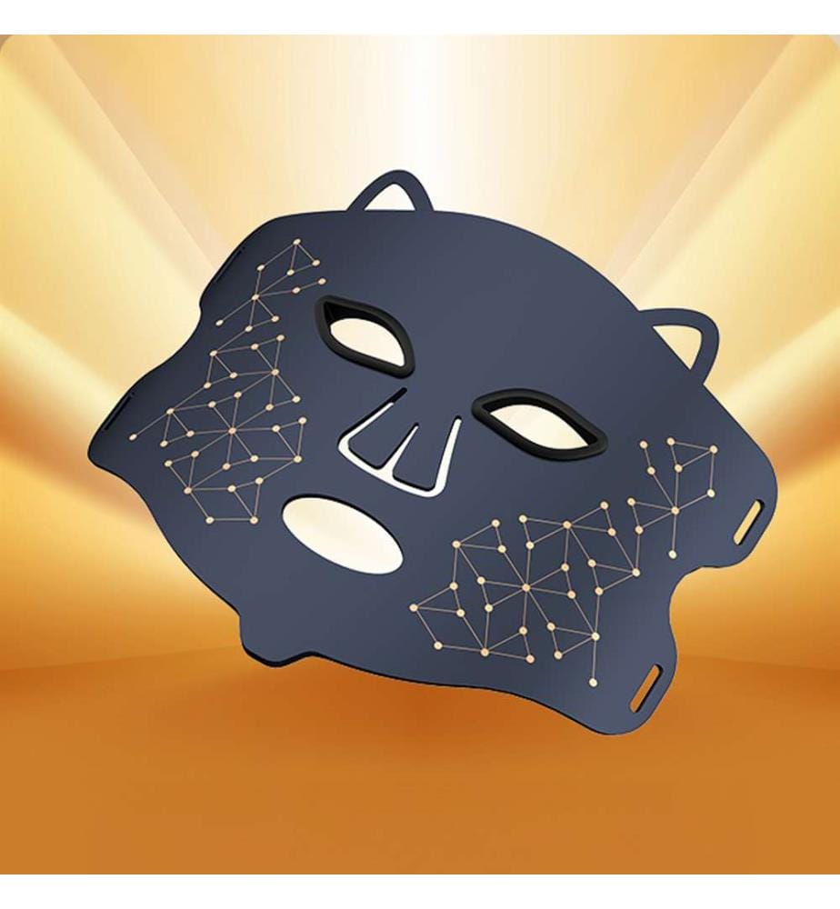Masque facial de traitement par lumière LED, rajeunisseur de peau photonique infrarouge Avec 4 modes d'utilisation - Noir