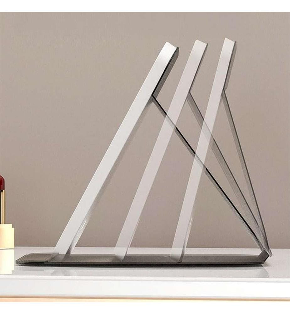 Miroir de maquillage pliable, avec lumière led froide, normale et chaude 5 niveaux d'intensité - Noir