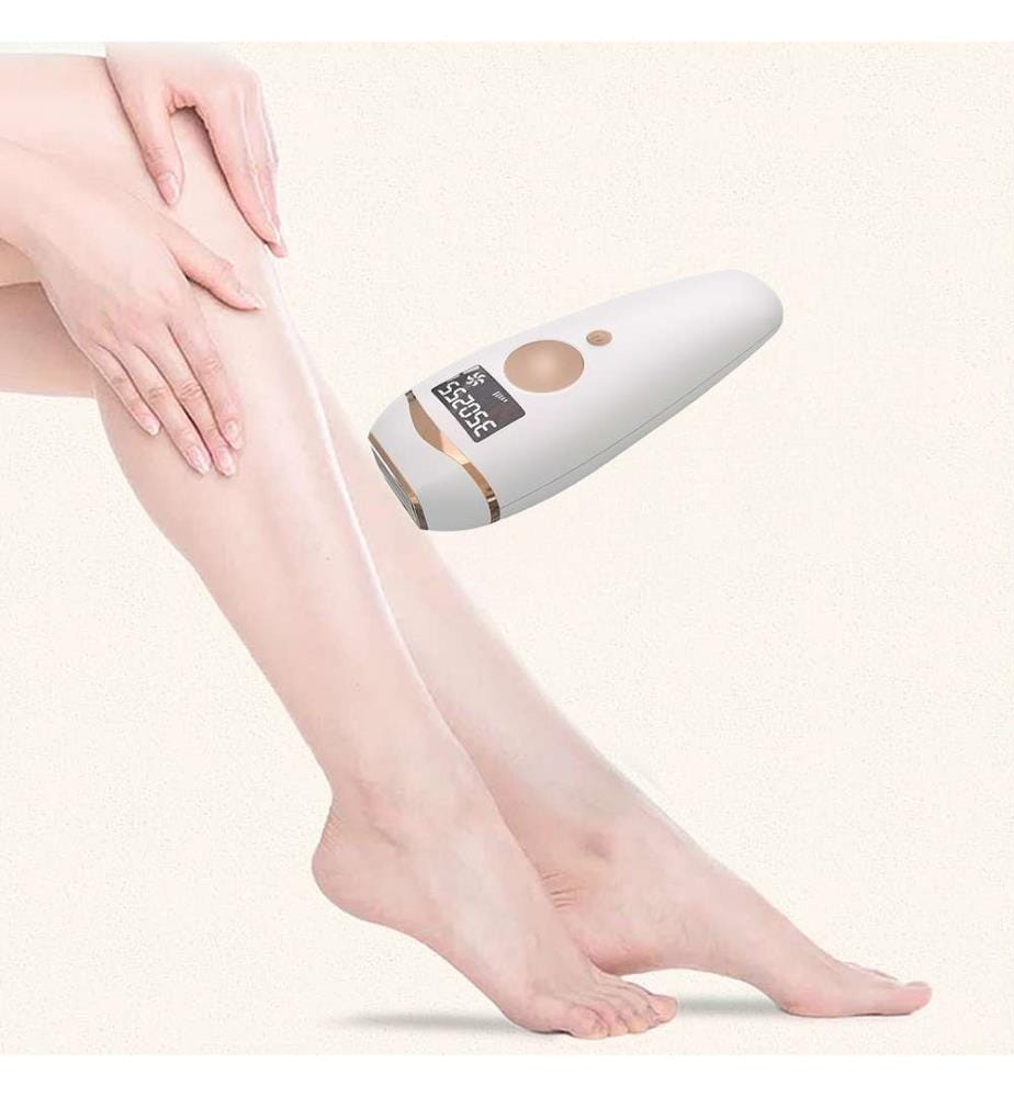 Épilateur à lumière pulsée IPL 5 niveaux, 999 999 999 coups de flash - Blanc