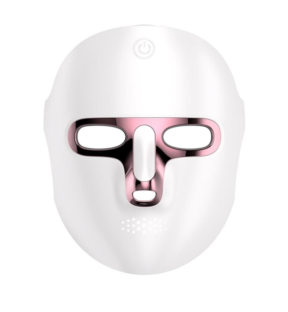Masque facial sans fil avec traitement de luminothérapie à 7 couleurs - blanc