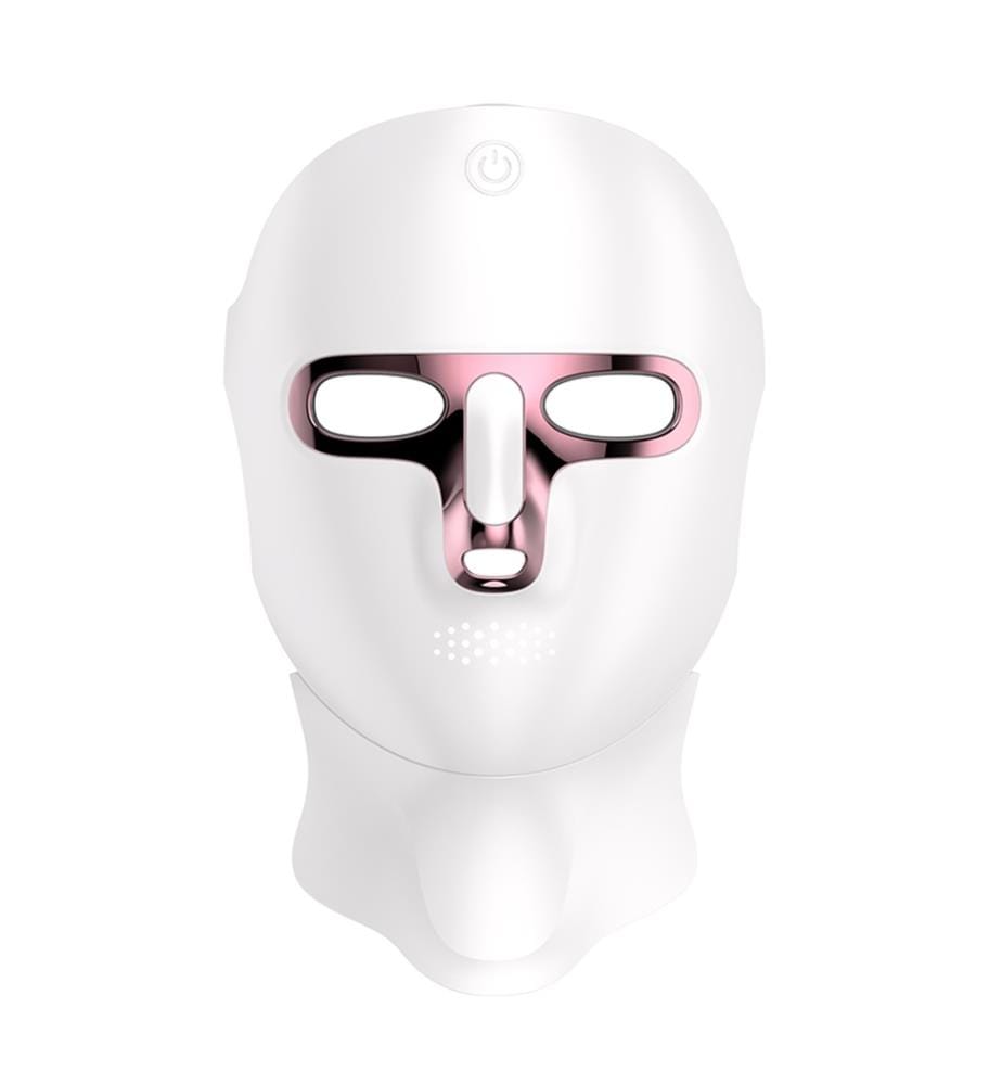 Masque facial sans fil avec traitement de luminothérapie avec 7 couleurs. Corps et cou - Blanc