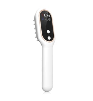 Peigne médicinal avec traitement par luminothérapie et massage à 9 intensités - Blanc