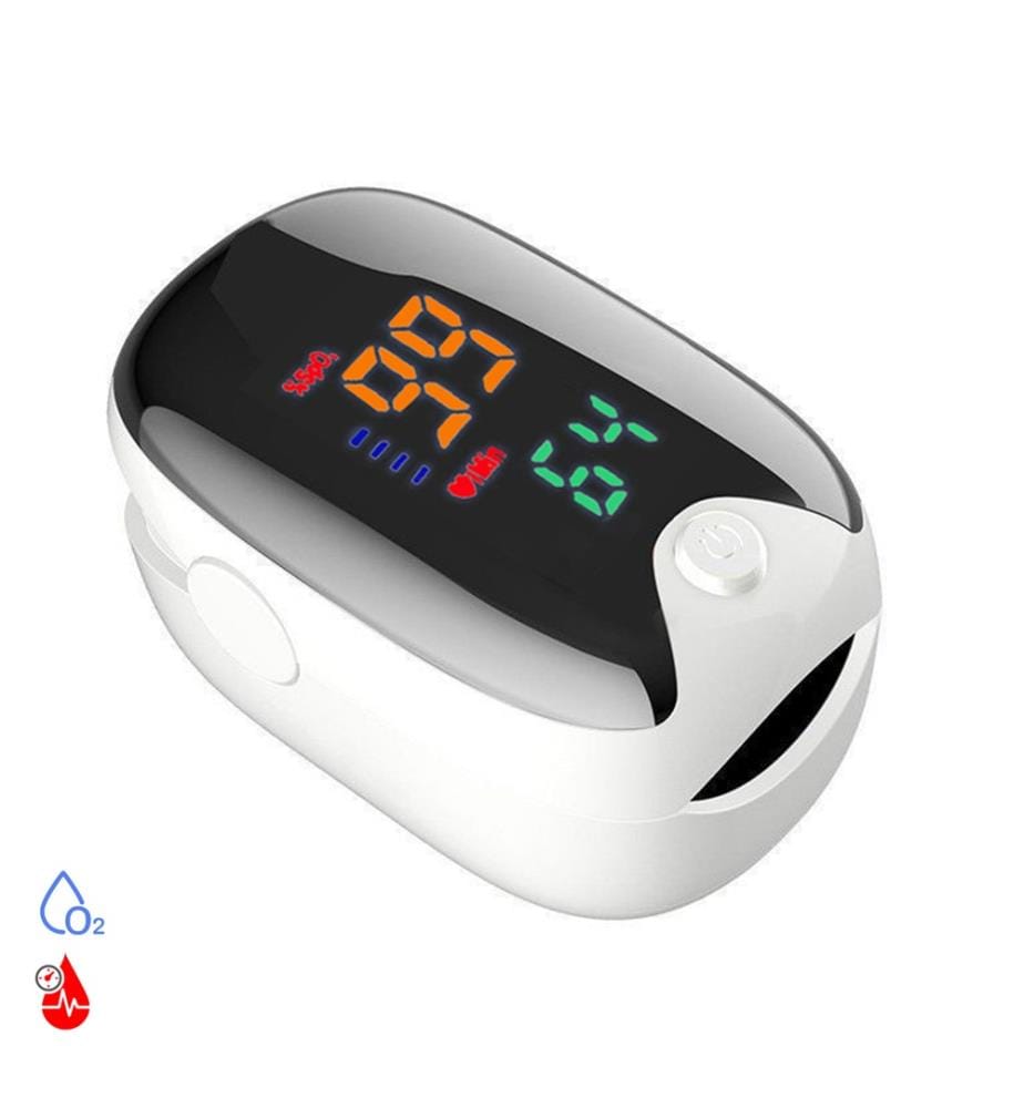 Pulsomètre numérique avec moniteur de fréquence cardiaque - Blanc