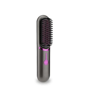 Brosse Lissante Chauffante Sans Fil 5200 mAh - Noir et Fuchsia