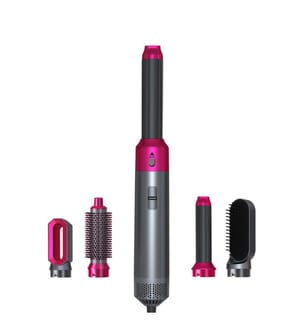 Sèche-Cheveux Multistyler 5-en-1 avec Coffret de Rangement - Gris Foncé et Fuchsia