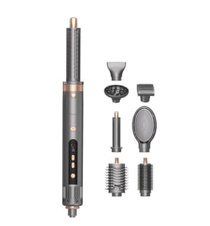 Sèche-Cheveux Multistyler Pliable 7-en-1 à Ions Négatifs 1200W - Gris Foncé et Or