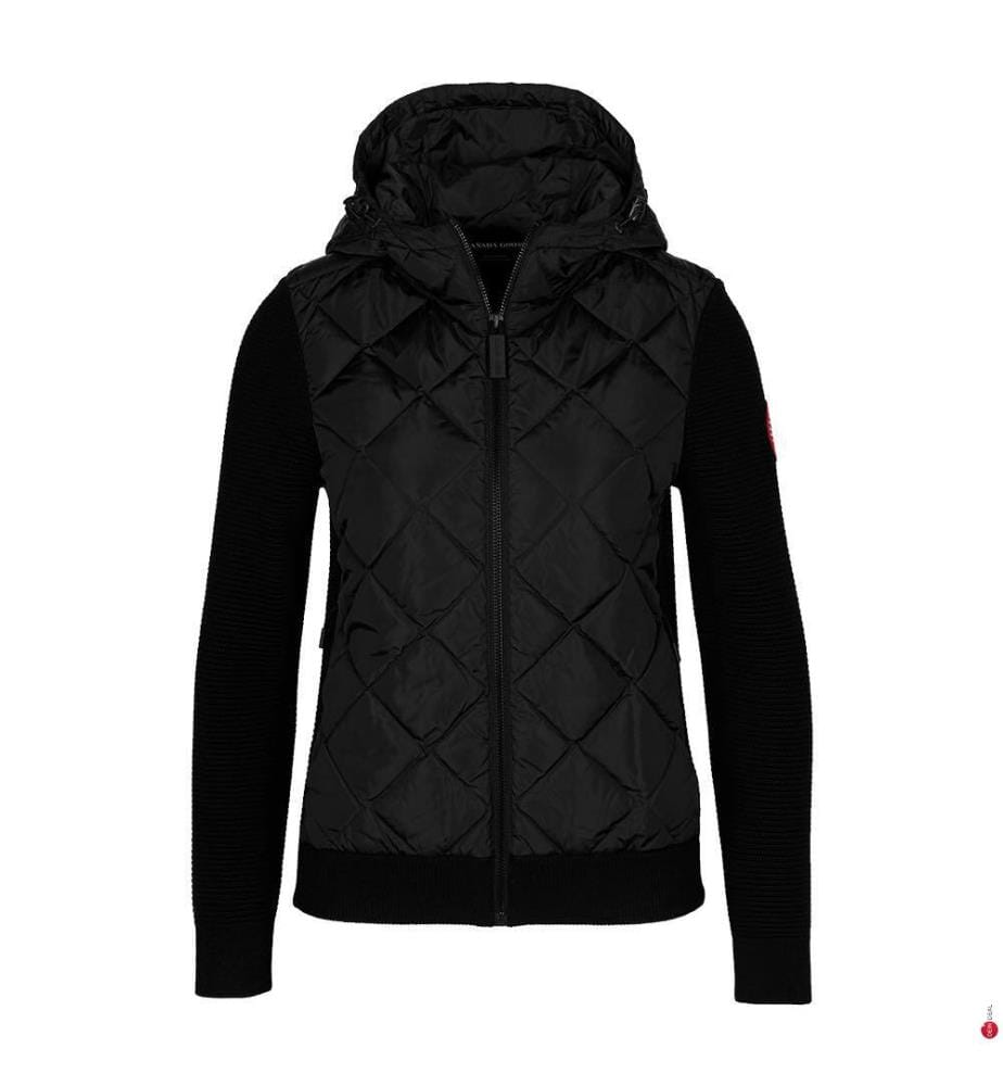 Jacke mit Reissverschluss HyBridge Quilted Knit - Schwarz