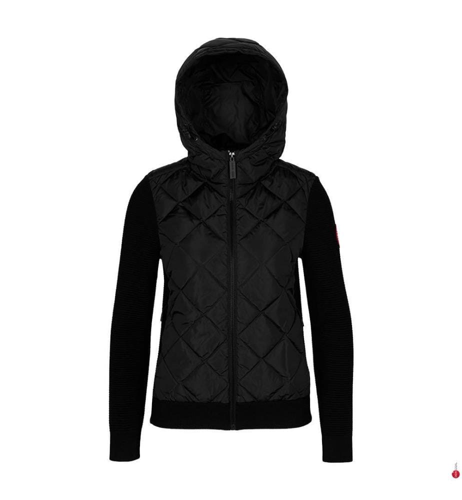 Jacke mit Reissverschluss HyBridge Quilted Knit - Schwarz