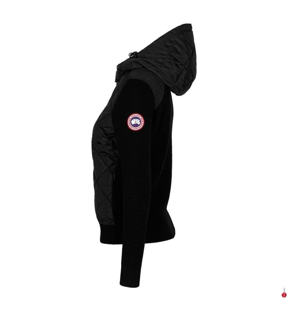 Jacke mit Reissverschluss HyBridge Quilted Knit - Schwarz