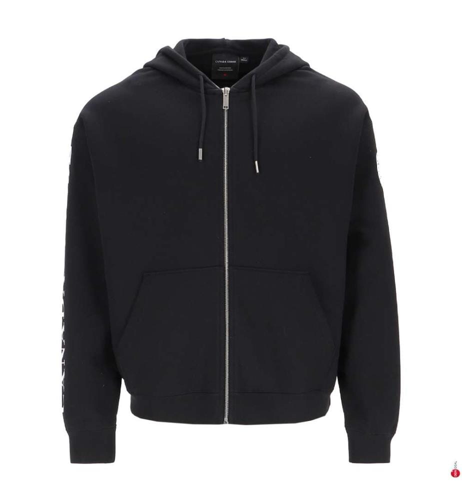 Rove-Jacke mit Reissverschluss und Muster – Schwarz