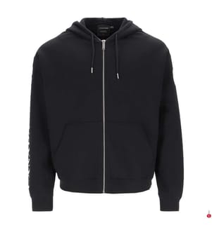 Rove-Jacke mit Reissverschluss und Muster – Schwarz
