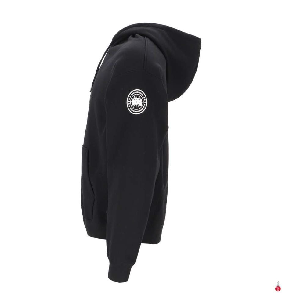 Rove-Jacke mit Reissverschluss und Muster – Schwarz