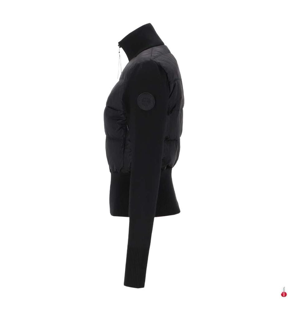 HyBridge® Tonal Disc Oversized Quilted Knit Jacket - Black