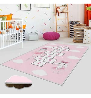 Tapis, 120 x 180, Multicolore, Polyester, 1 mm de hauteur de velours