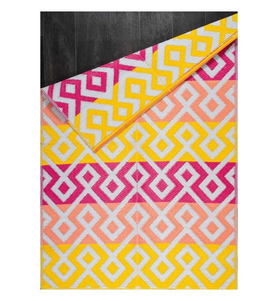 Tapis, 90 x 180, bleu, 100 % polypropylène