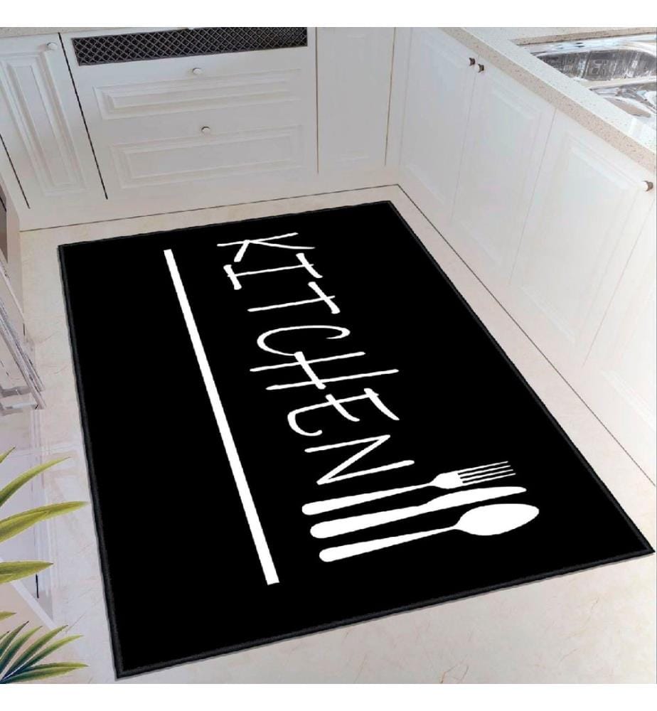 Tapis (80 x 150) - Blanc Noir