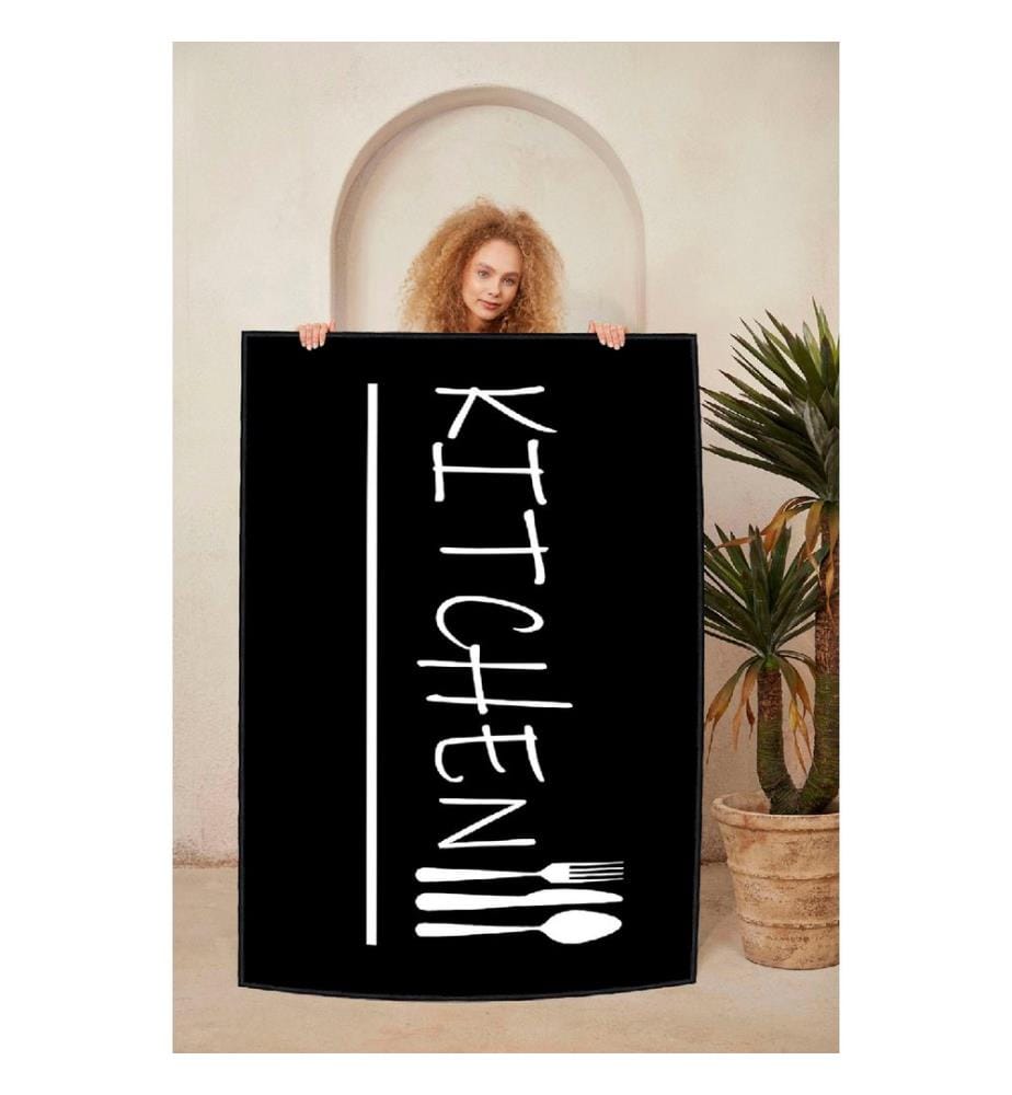 Tapis (80 x 150) - Blanc Noir