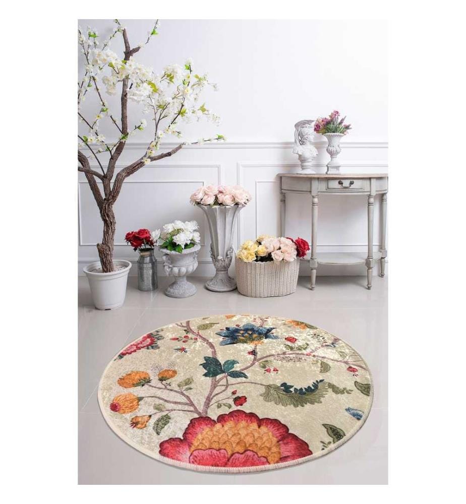 Tapis, 100 cm, Multicolor, 50% velours - 50% polyester, hauteur des poils 4 mm