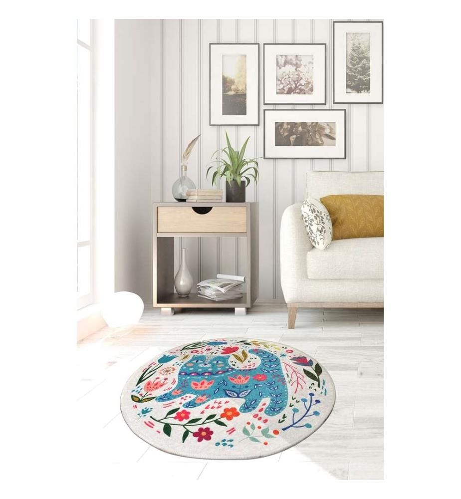 Tapis, 100 cm, , Multicolor, 50% velours - 50% polyester, hauteur des poils 4 mm