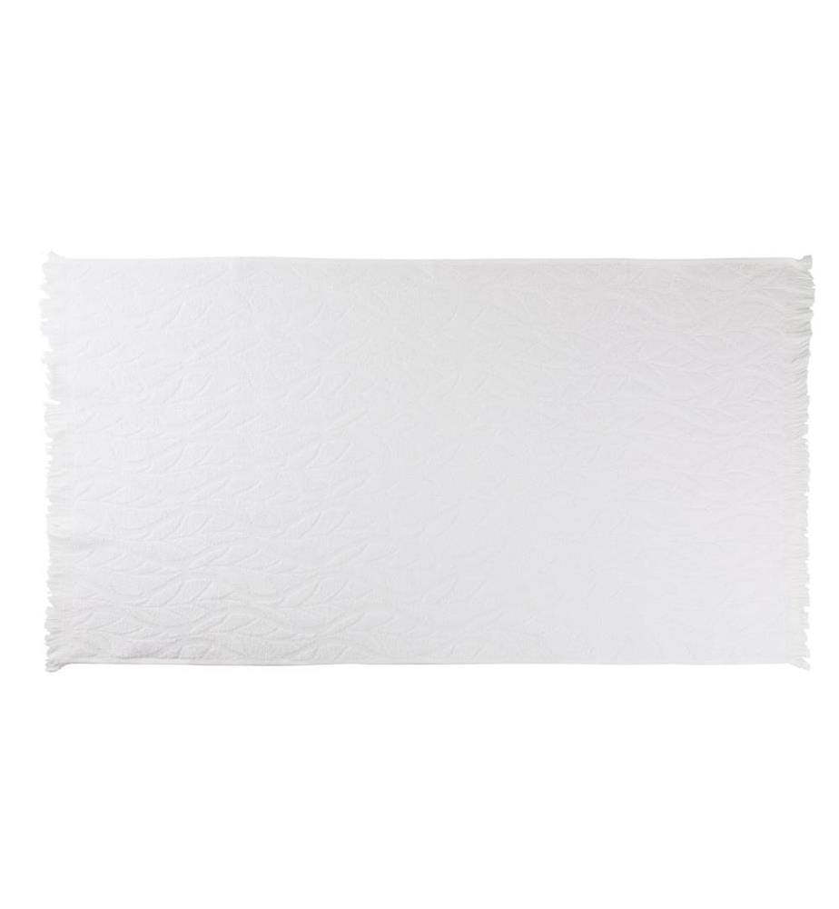Ensemble de serviettes de bain (2 pièces) Feuille 75 x 150 cm - Blanc