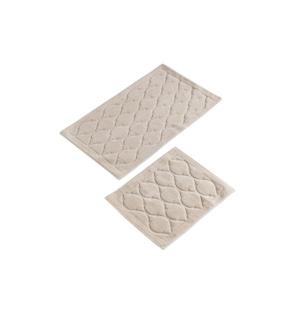 Lot de 2 Tapis de Bain - Beige