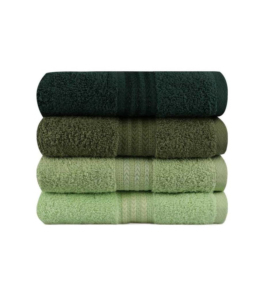 Lot de serviettes de main (4 pièces) - Vert clair Vert olive Vert Vert foncé