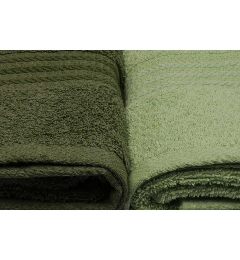 Lot de serviettes de main (4 pièces) - Vert clair Vert olive Vert Vert foncé