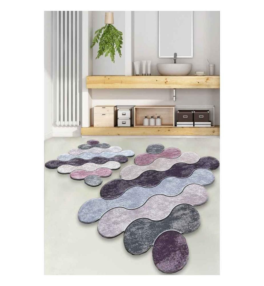 Circle Bathmat Set 2 Pieces - Multicolor