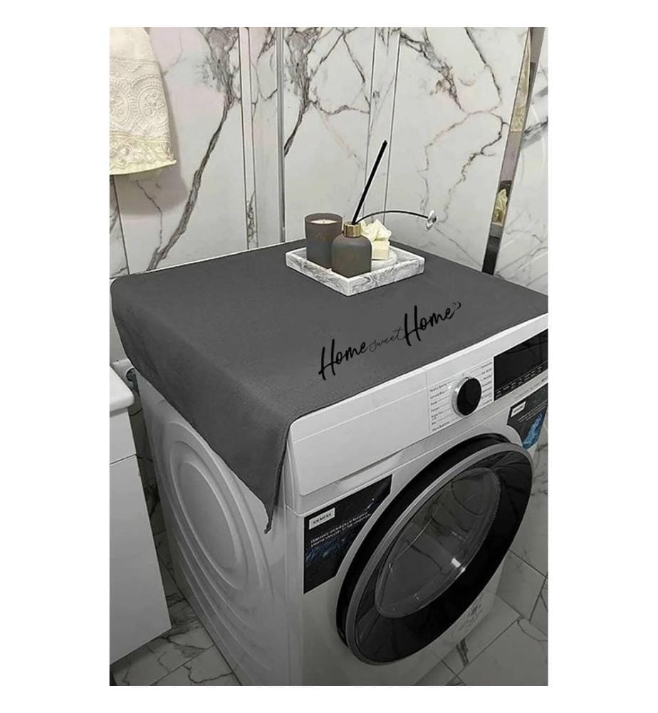 Housse pour machine à laver, grise, 100 % TISSU GABARDINE