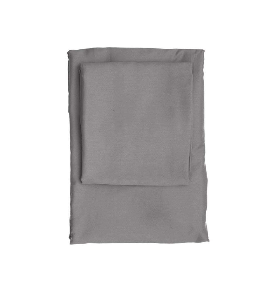 Housse de couette en satin King - Gris foncé